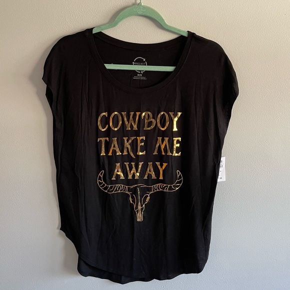 NWT Project Karma “Cowboy Take Me Away” Top - Picture 1 of 5